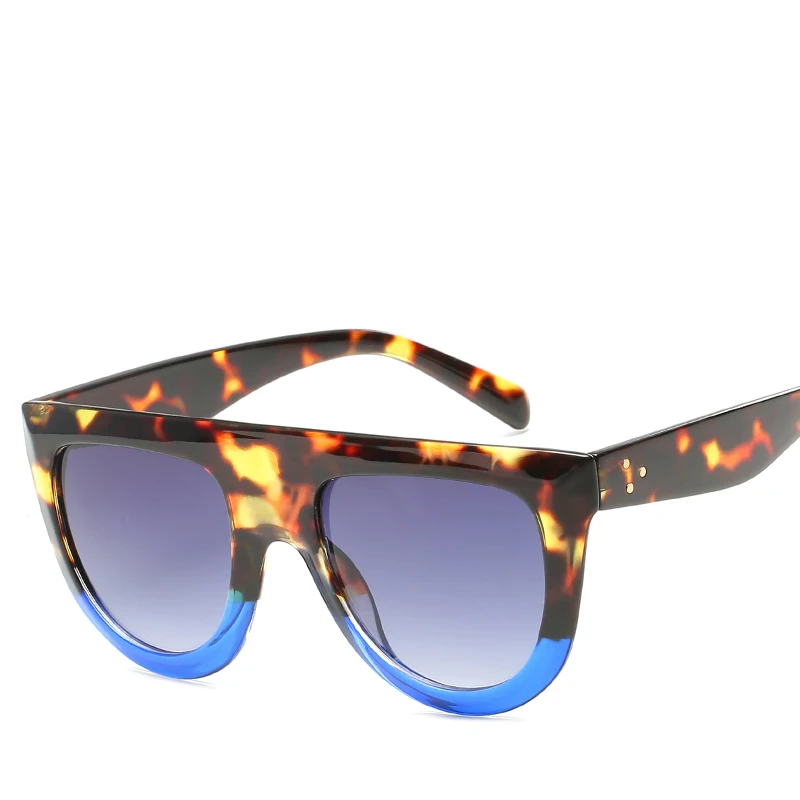 Visoko kakovostne ženske modni 2018 trendovska sončna očala leopard Pregleden ženske velika modna sonce glases oculos de sol feminino uv400