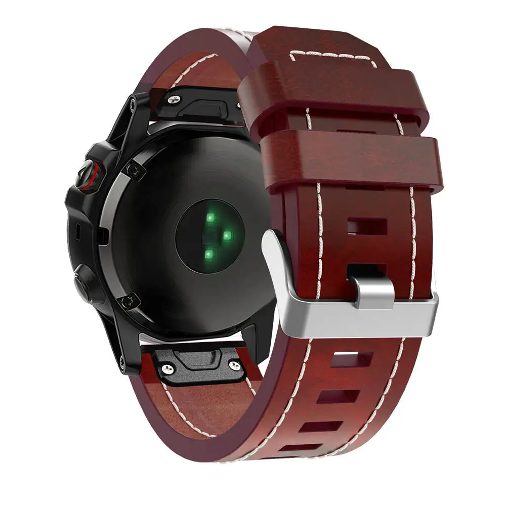 26 mm Trak za Garmin Fenix 6X/5X/5X Plus/3/3HR Smartwatch Usnje Watchband Band z enostavno, Hitro Fit Zamenjava Zapestja
