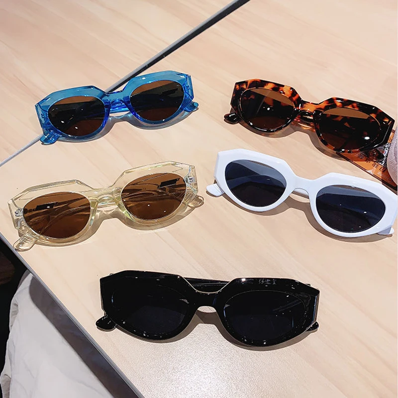 2020 Nove Modne Blagovne Znamke Jasno, Rjava Sončna Očala Za Ženske In Moške, Majhen Trg Gradient Hip Hop Očala Ženski Uv400 Sončna Očala