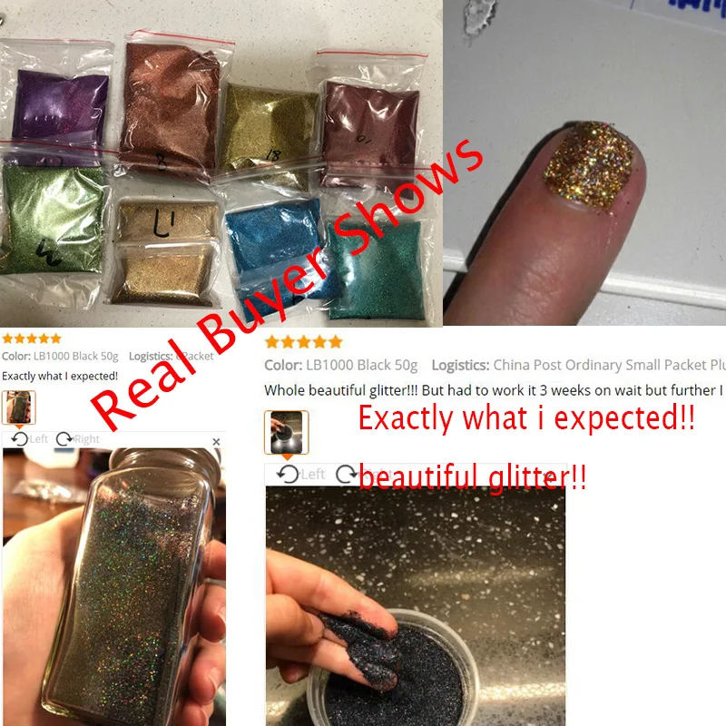 50 g/vrečko, Holographic Nail v Prahu 0,2 mm (1/128 .008) Pixie Prah (Extra Fine Bleščice): Barve-Holografski Lutk. Za akril & gel