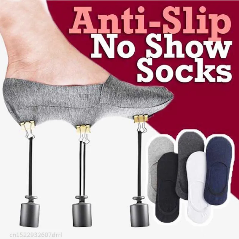 MOONBIFFY Dropshipping 2019 Anti-Slip Unisex Silikon No Show Nogavice(5 Parov Set)