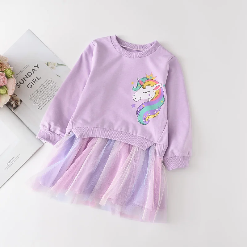 Menoea Otrok Barva Obleke 2020 Jeseni Otroci Cvet Design Vrhovi Očesa Rokav Obleka Dekle, Princesa Obleke Za Dekleta