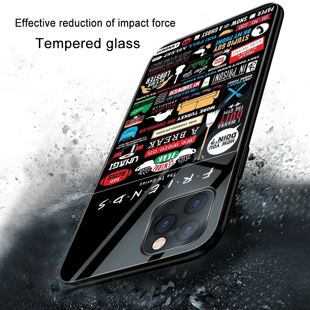 Ciciber Prijatelji TV Primeru za Iphone 11 ohišje za Iphone 11 XR Pro XS MAX X 7 8 6 6S Plus SE 2020 Kaljeno Steklo Pokrova Funda Coque
