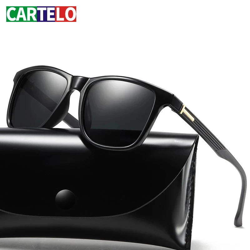 CARTELO sončna Očala Klasičnih Kvadratnih Očala Moški Modni Črno Sunglass UV400 Premaz Objektiv Vožnje Očala Za Moške/Wome