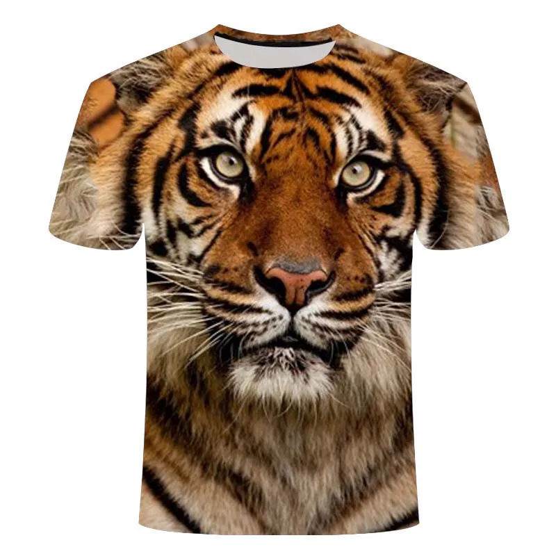 3D tiskanje lev priložnostne poletje nove T-shirt za moške 2020 modni O-vratu ulične kratka sleeved vrhu 3d T-shirt