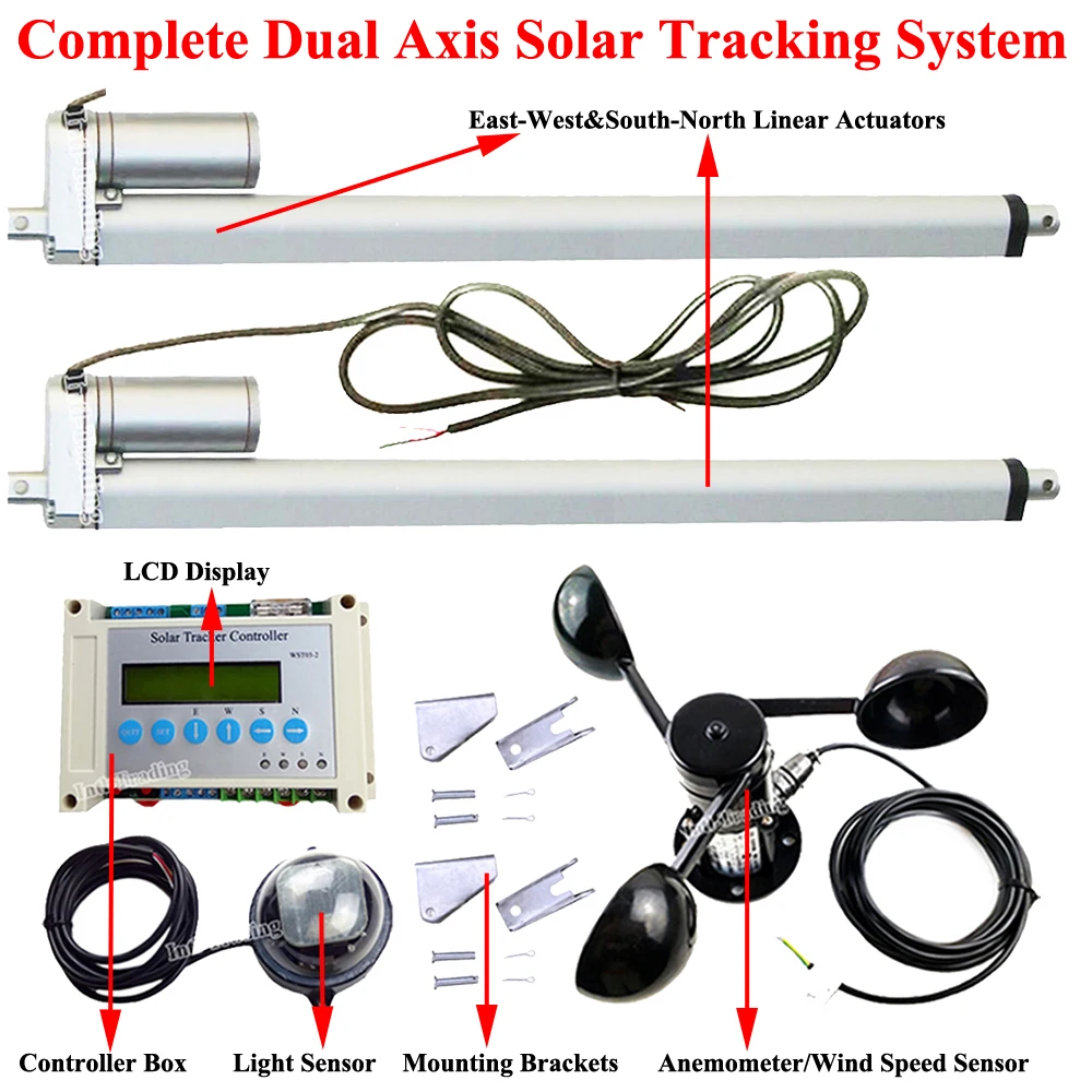 Električni Dual Os Solarni Sistem za Sledenje Kit -2*18