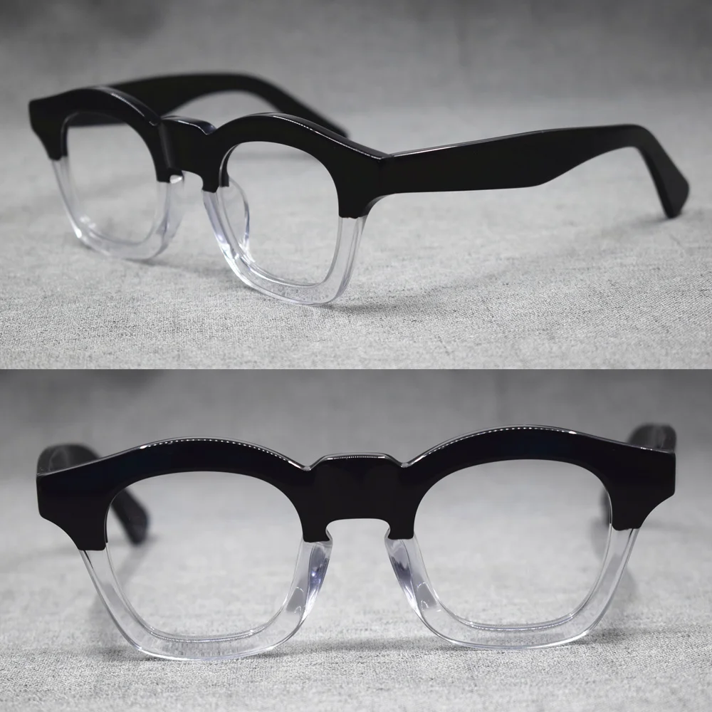 1960 je Japonska Ročno izdelan v Italiji Acetat Eyeglass Okvirji jasno, leče Očala za Kratkovidnost Rx lahko Polno Platišča Vrh Kakovosti