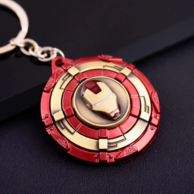 Daj dama Novo Prispeli Moda, Iron Man, Captain America Ščit Zlitine Keychain Keyring Vrečko Tipko Pribor D069-60