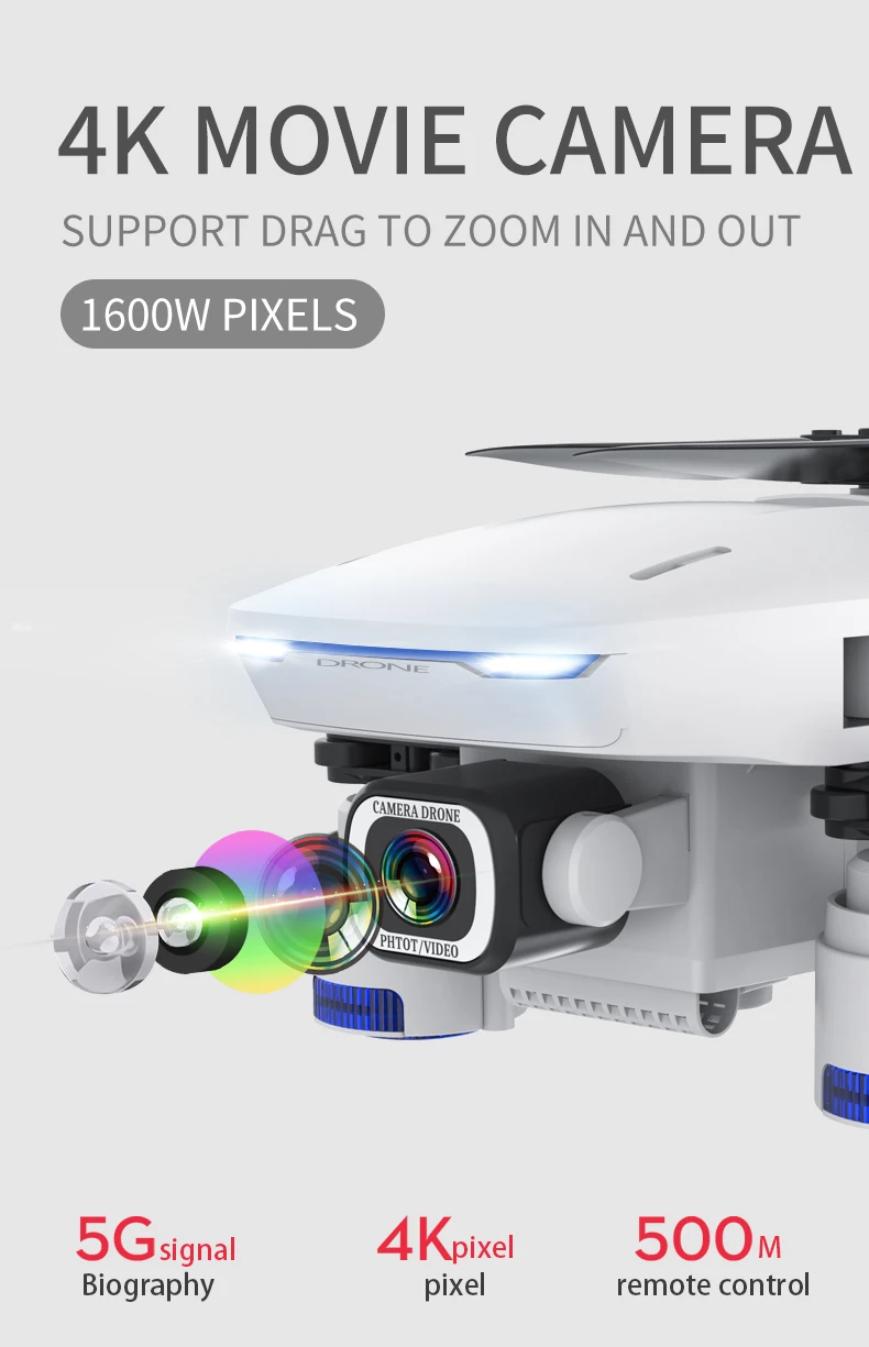 S162 brnenje rc dron GPS 4K quadcopter WIFI FPV let 20 minut oddaljen 500m pametno vrniti igrače PK SG907 pro S167 F8, X81