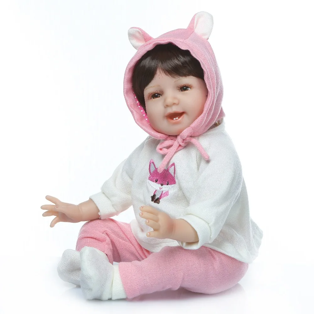 NPK brezplačna dostava prerojeni baby doll z lasuljo lase mehke pravi vinil silikonski dotik darilo za vaše otroke za Rojstni dan