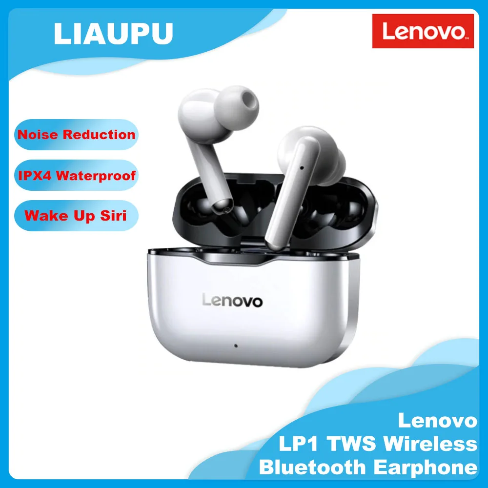 Lenovo LP1 TWS Ušesnih Čepkov Za IOS, Android, PC in Brezžična tehnologija Bluetooth 5.0 Touch Kontrole za Zmanjševanje Hrupa Dolgo Baterije Slušalka