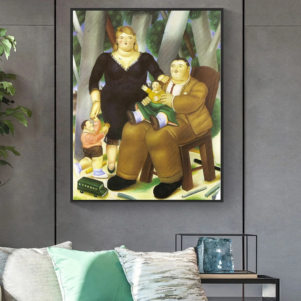 Predsedniških Družine z Fernando Botero Platna Slike Na Steni Umetnosti Plakatov In Fotografij Nordijska Umetnosti, Smešne Slike Cuadros
