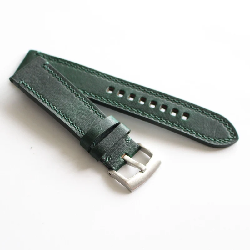 18 mm 19 mm 20 mm 21 mm 22 mm Ročno Visoke Kakovosti Watchband jermenčki za Moške Zapestnico, zelena, rjava, črna band zaponko iz Nerjavečega jekla