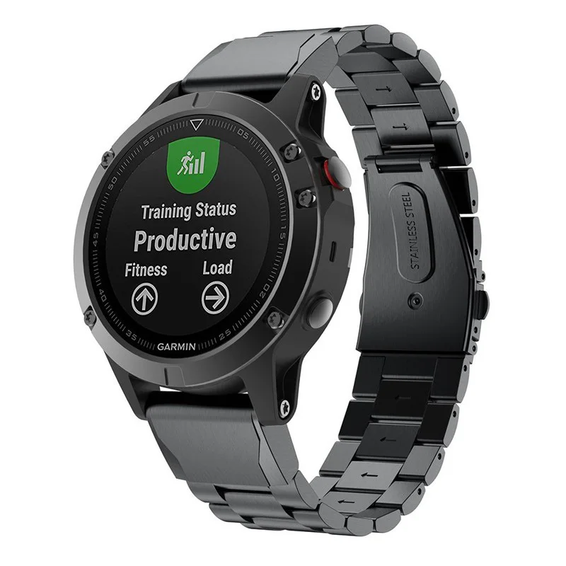 26 22 mm, iz Nerjavnega Jekla Hitro Sprostitev Watchband Wriststrap za Garmin Fenix 5 5X plus S60 6X 6S 6 Pro Easyfit Watch manžeta