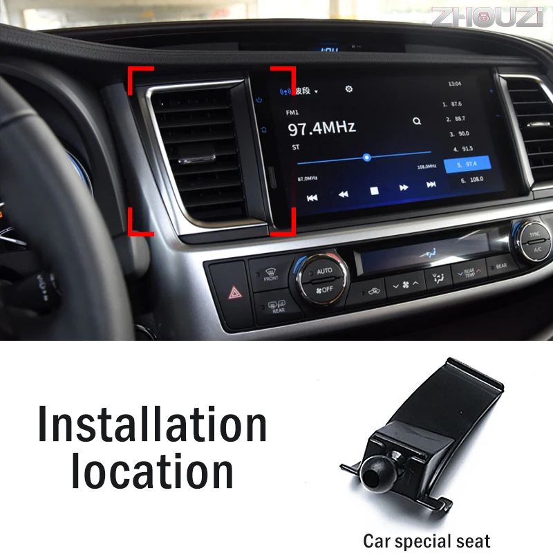 Avto, Mobilni Telefon, Držalo Posebna Stojala Stojalo GPS Težo Navigacija Nosilec Za Toyota Highlander-2018 Avto Dodatki