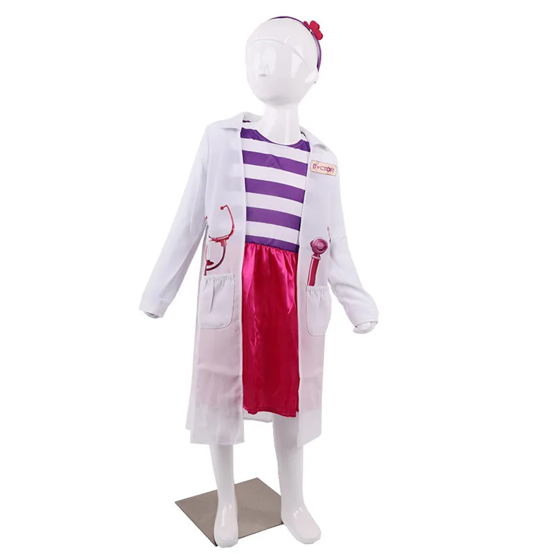 Dekleta Halloween zdravnik Kostume vrtcu Otroci Zdravniki Vlogo igrajo Cosplay Karneval Purim parada Maškarada Stranka obleko