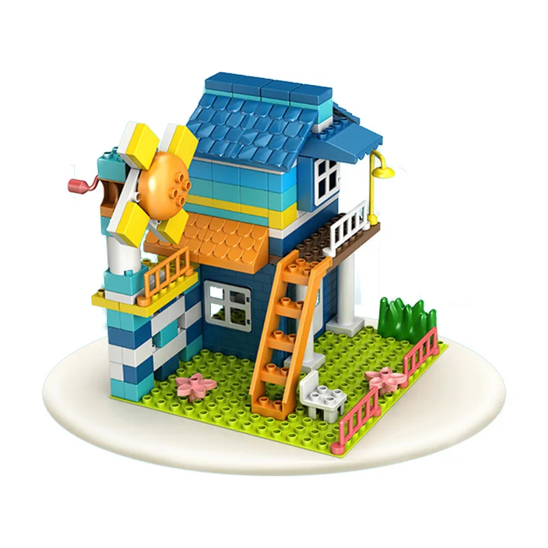 Duplos Družinska Hiša iz Klasične Velike Velikosti gradnikov ABS Plastike DIY Japonski Slog Hiša Opeke Otroci Izobraževalne Igrače Darilo