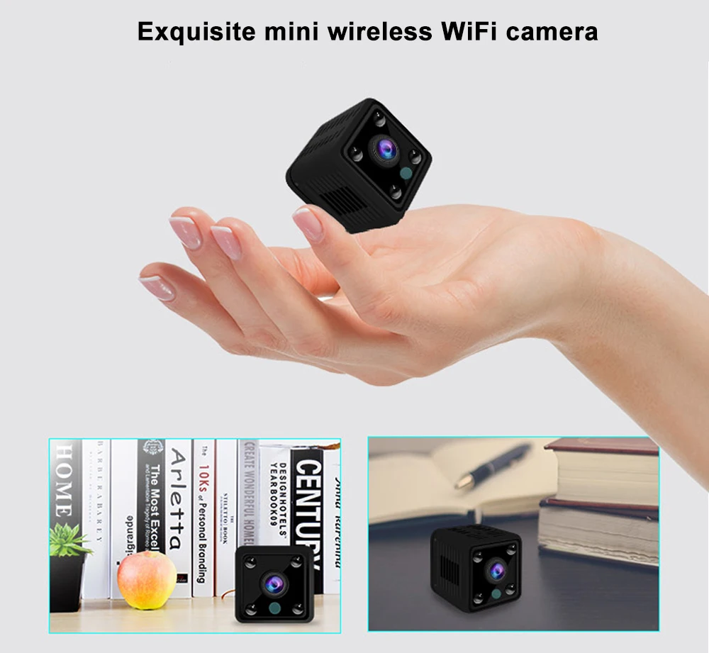 HD mini kamera, wifi IP Kamera Night Vision 1080P mikro kamere, Daljinsko Spremljanje majhna Kamera Brezžična Mikro Cam 4X ZOOM skrite TF kartica