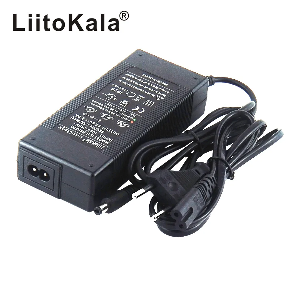 LiitoKala 48V 2A polnilec 13S 18650 baterijo, polnilnik 54.6 v 2a konstantnim tokom stalen pritisk je poln self-stop