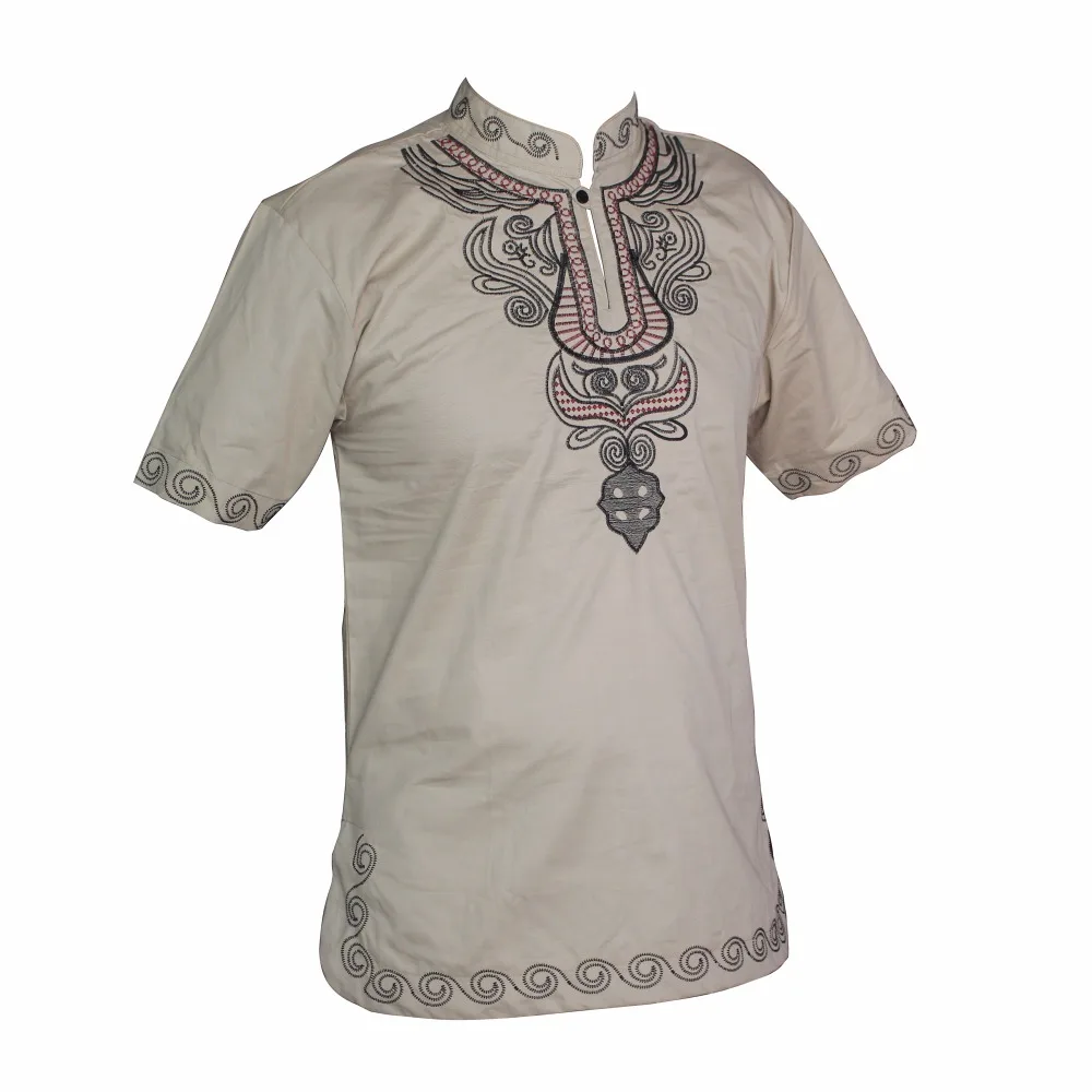 Dashikiage Moške Vezenje Slim Čudovite Barve Tradicionalnih Dashiki Mali Afriške Vintage T-shirt