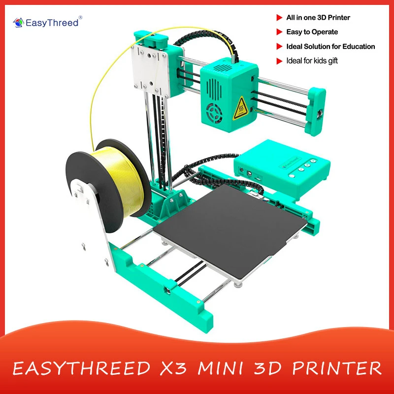 Easythreed X3 Mini 3D Tiskalnik 150*150*150 mm Tiskanje Velikosti PLA Namizje Z Hotbed Tiskalnik Gospodinjski Izobraževanje Otrok Učenja