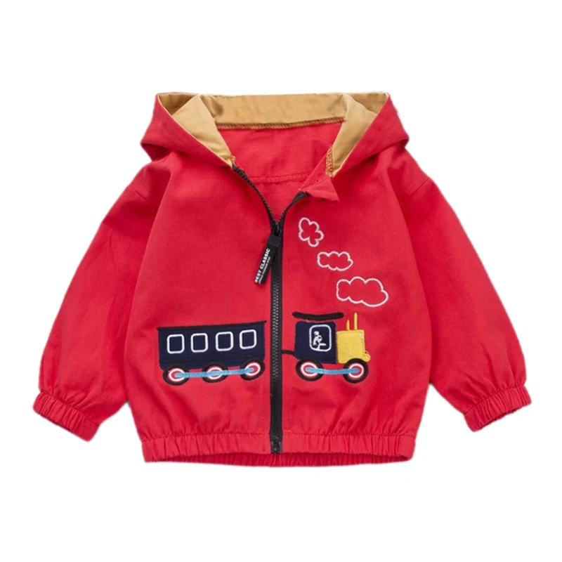 Baby Boy Oblačila jakna za fante Vrhnja oblačila Risanka Tiskanja Priložnostne Hoodie Zadrgo Majica Otroci Plašč Obleke Vrhovi Nova