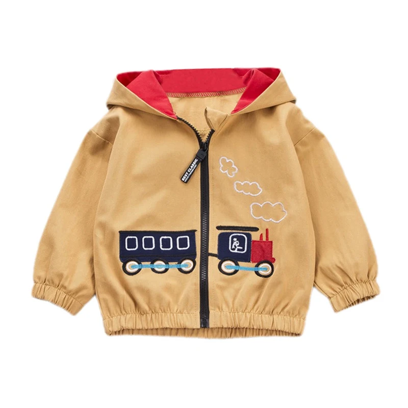 Baby Boy Oblačila jakna za fante Vrhnja oblačila Risanka Tiskanja Priložnostne Hoodie Zadrgo Majica Otroci Plašč Obleke Vrhovi Nova