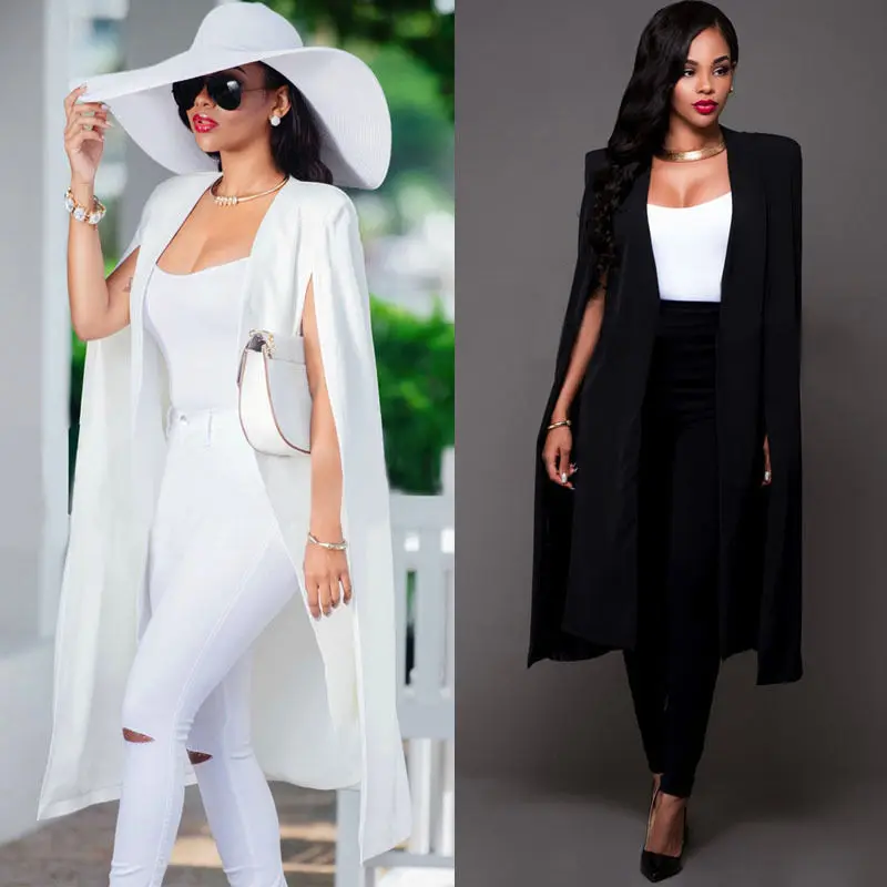 2020 Moda Za Ženske, Dolg Plašč Plašč Cape Slim Trdna Milost Eleganten Suknjič Jarek Poncho Outwear Vrhovi Urad Dama