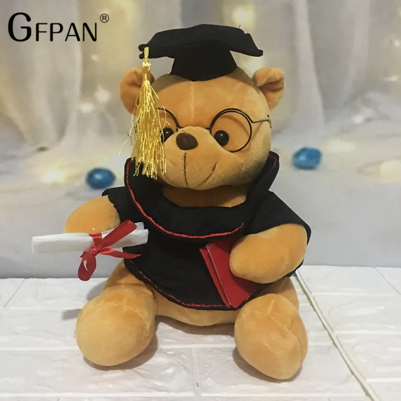 Vroče 23-28 cm Super Srčkan Diplomi se je Dr. Medved plišastih& polnjene medvedek Živali, Lutke Otroka Darilo za Rojstni dan Za Otroke, Otrok, Dojenček