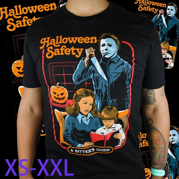 PUDO-JBH Unisex Gothic Čarovnice Smešno Tee 70-ih Vintage T-Shirt Halloween Obleka Black