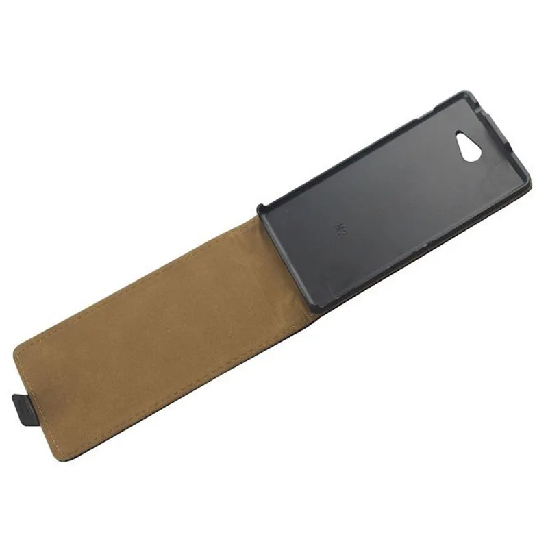 Vertikalni PU Usnja Flip Case Za Fundas Sony Xperia M2 Kritje Gor-Dol, Odprite kože torbica za Mobilni Telefon Vrečke Capa