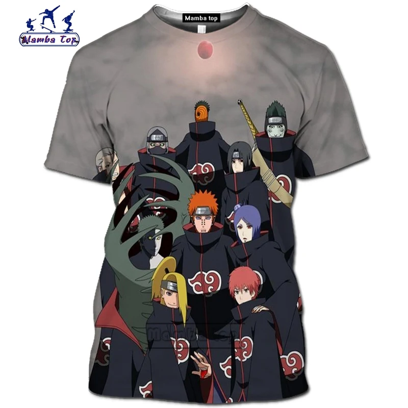 Mamba vrh 3D tiskanja Anime Naruto Rokavi moški itachi Kratka Sleeved smešno moške Majice Cosplay tee Priložnostne uchiha akatsuki Telovadnici majica
