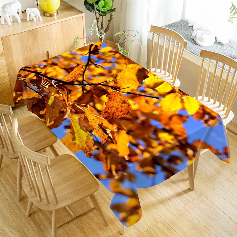 Maple Leaf Prtom Dustproof Mizi Krpo Pravokotne Poročno Dekoracijo Tabela Zajema Tekstil Doma