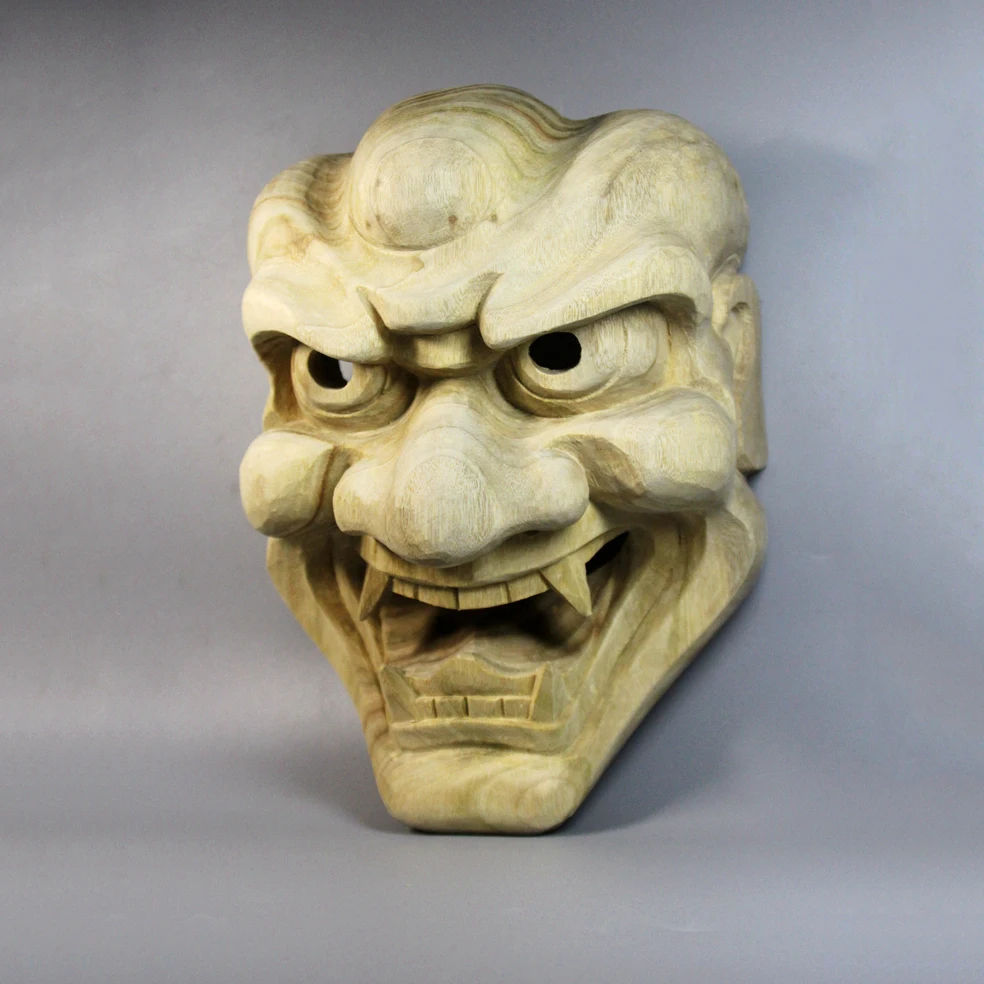 Lev Obraz Japonski Lesa Carvinga Masko Dekoracijo Sten Tradicionalne Obrti Čiste Roke Naredi Dekoracijo Tatoo