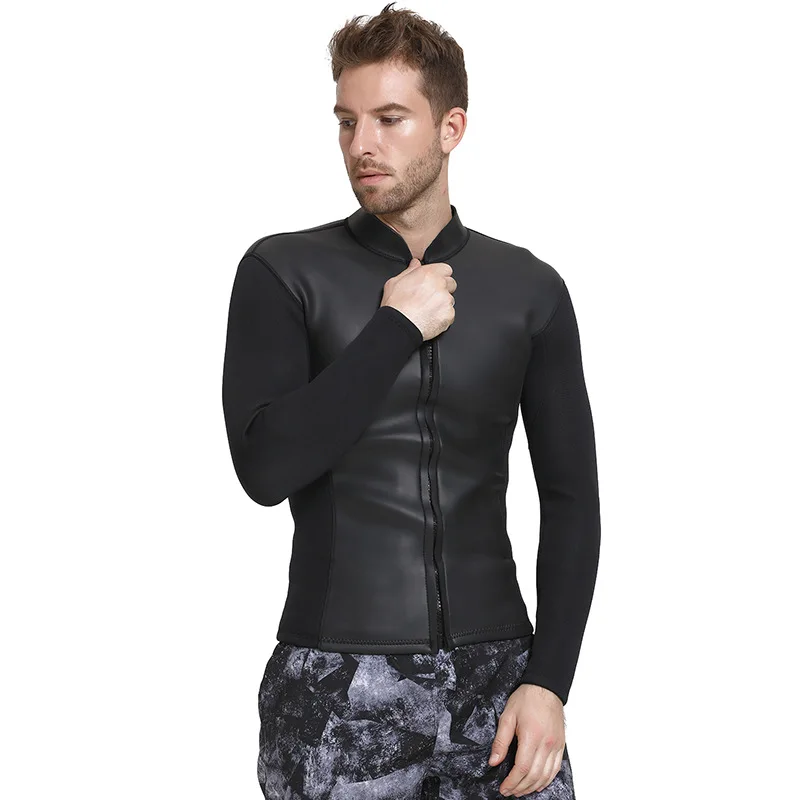 SBART Moških 3MM Neoprena Wetsuits Top z Dolgimi Rokavi Jakno UV Zaščito Plavati Rokavi Jumpsuit jadranje na Deski Smoothskin Jopiči Wetsuits