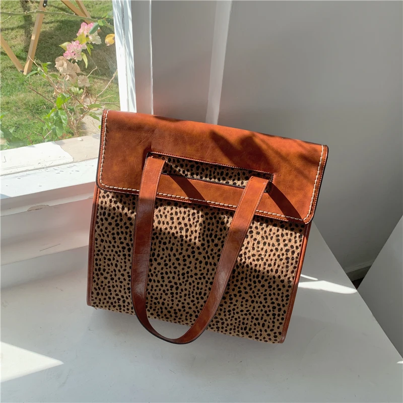 2021 Nov modni eno ramo torba z veliko kapaciteto retro leopard tiskanja Tote vrečko študente razred torbi, torbici za wo