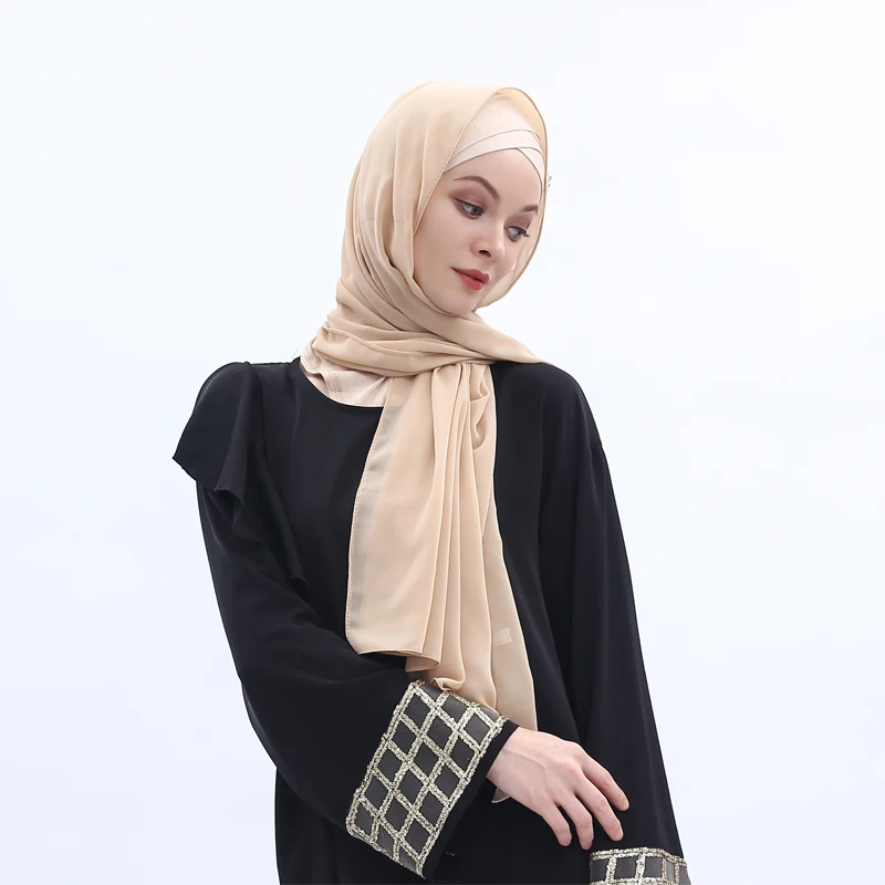Barva Hijabs Abaya Muslimanskih Islamske Rute in Šali za Žensko Dolgo Moslima arabski Molitev Turbante Jilbab Hidžab Femme Musulman