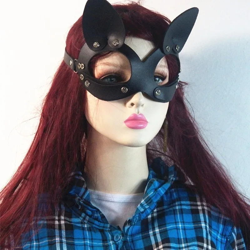 Ženske Seksi Usnje Cat Masko Novi Joker Halloween Carnival Party 4 Barvo Očal Maškarada Žogo Diamond Catwoman Cosplay Nakit