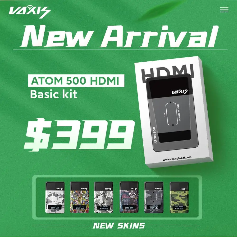 Vaxis ATOM 500 Dvojno HDMI je Združljiv Osnovni Komplet Brezžični Oddajnik Sprejemnik 1080P HD Slike, Video Prenosa za Kamero