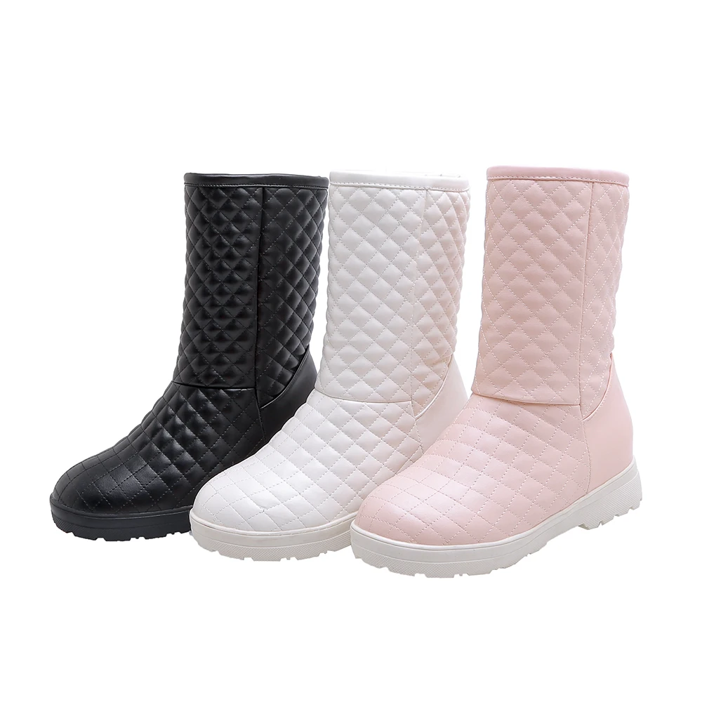 Ženske snow škornji 2019 zimski čevlji, debele platforme plišastih toplo non-slip nepremočljiva zimske čevlje 35-43 velikost