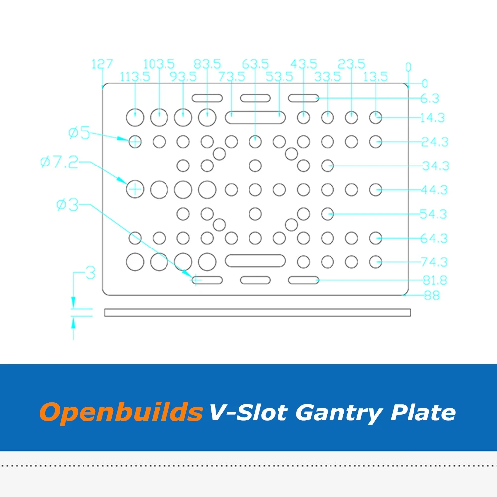 Openbuilds V terminu Aluminija prevozi določeno točko Plošča Set S Plastično Nosijo Škripec Kolo Za CNC Stroja 3D Tiskalnik Deli