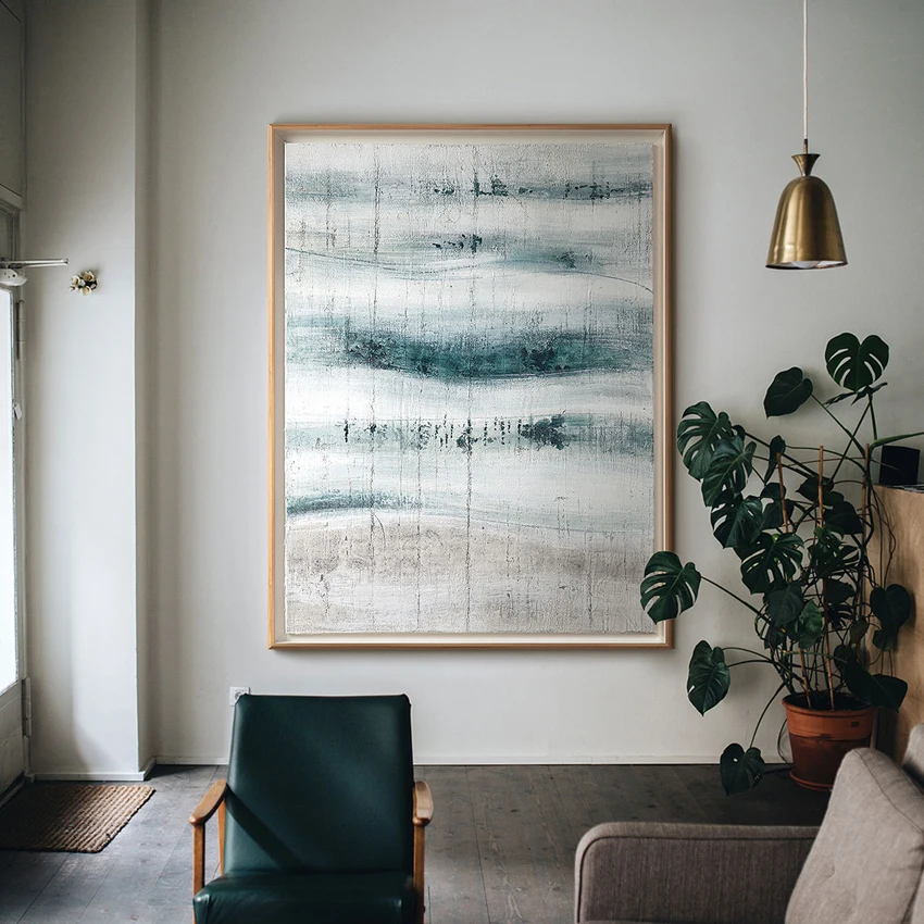 Skandinavski slog sodobnega preprosto dekoracijo doma Ročno oljna slika, akril na platnu wall art plakat za dnevno sobo vhod