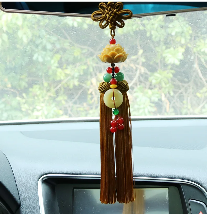 3PCS DOMA potovalna torba Žep avto maskota učinkovita blagoslovi Varno Maskota Lotus flower Budistični mir vozel FENG SHUI talisman Amulet
