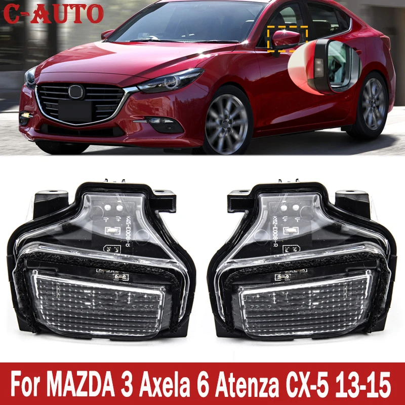 C-Auto Vrata Avtomobila Rearview Mirror Vklopite Svetlobni Signal Repetitorja Lučka Kazalnika Za Mazda3 Axela 6 Atenza CX-5 2013