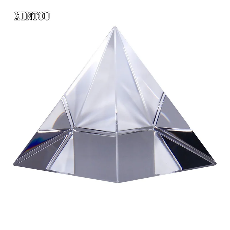 3D Kristalno Egipt Piramida Prizmo obtežilnik za papir Jasno, K9 Stekla Energije Zdravljenje Egiptovske Piramide, za Blaginjo Feng Shui Doma Dekor