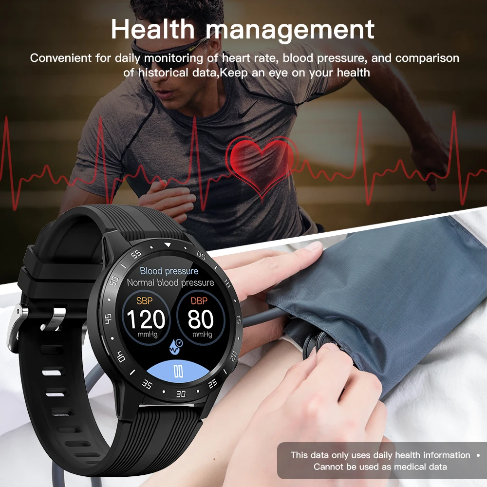 2020 Krog GPS Pametno uro S Kompas, nadmorska Višina, Zaslon na Dotik, Bluetooth Smartwatches Srčni utrip, Krvni Tlak Šport Smartwatch