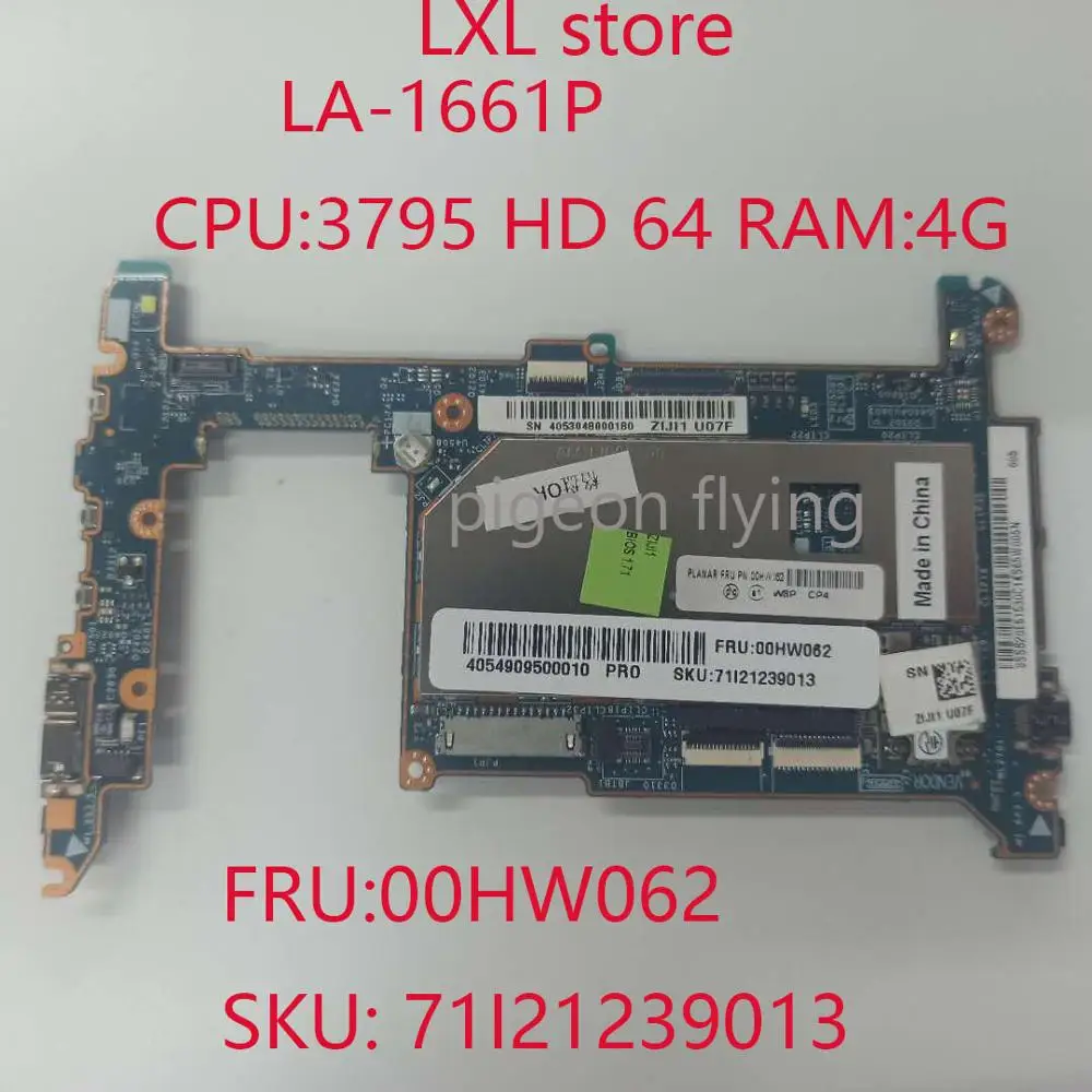 NOVA LA-A661P za lenovo thinkpad 8 prenosnik motherboard 20 20BQ CPU-Z3795,HD-64 GB,Pomnilnika-4 GB,OS-64place FRU 00HW062 tset OK