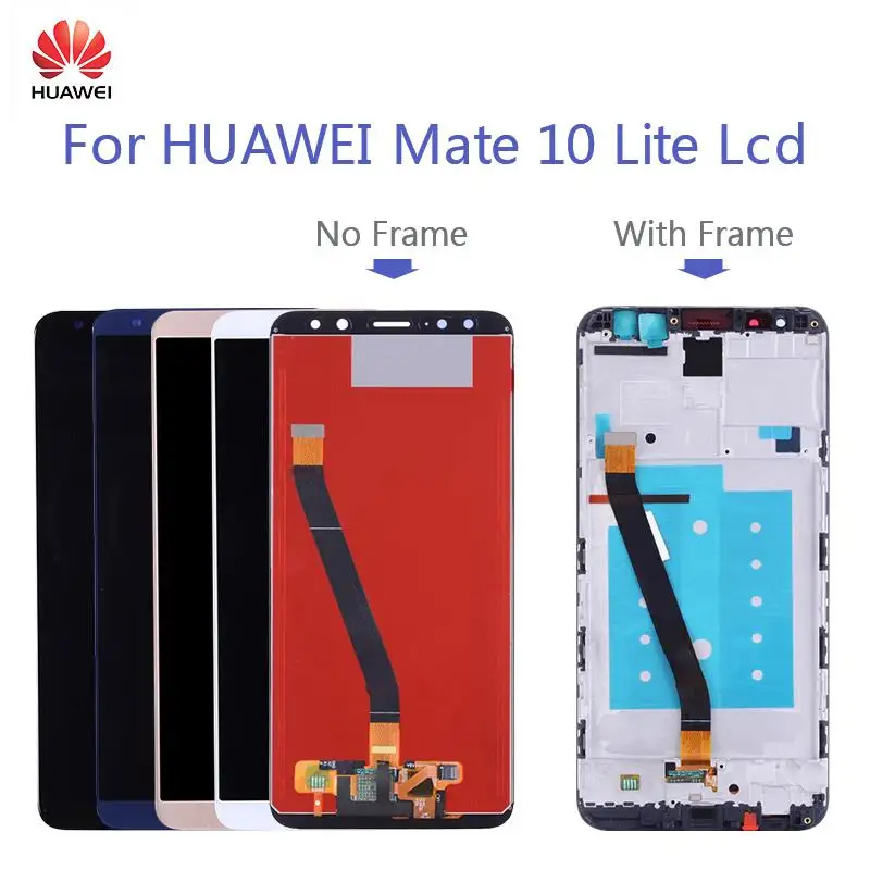Za 5,9 Palca Računalnike Za Huawei Mate 10 Lite Zaslon LCD+Touch Screen Zaslon Steklena Plošča Montaža z okvirjem za Mate 10 Lite lcd