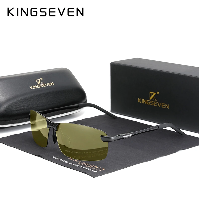 KINGSEVEN 2021 Sunglaases Moških Photochromic Polarizirana sončna Očala aluminijast Okvir UV400 sončna Očala Moški Očala Vožnje Očala
