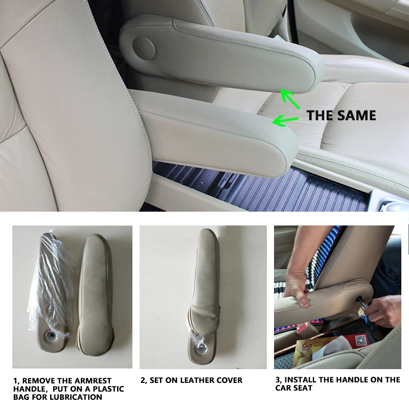 Za Honda Odyssey 2016 2017 Mikrovlaken Usnja Spredaj / Srednji Par Sedež Armrest Ročaj Pokrov